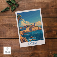 Antibes Art Print featuring a vibrant coastal scene of Antibes, France, ideal for home decor and travel enthusiasts.