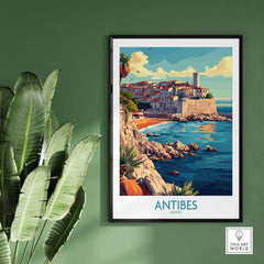 Antibes Wall Art Print showcases the stunning coastal beauty of Antibes, France, adding elegance to any room.