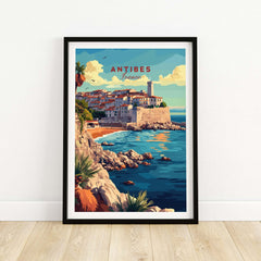 Antibes Wall Art showcasing the coastal scenery of Antibes, France with vibrant colors and Mediterranean charm.