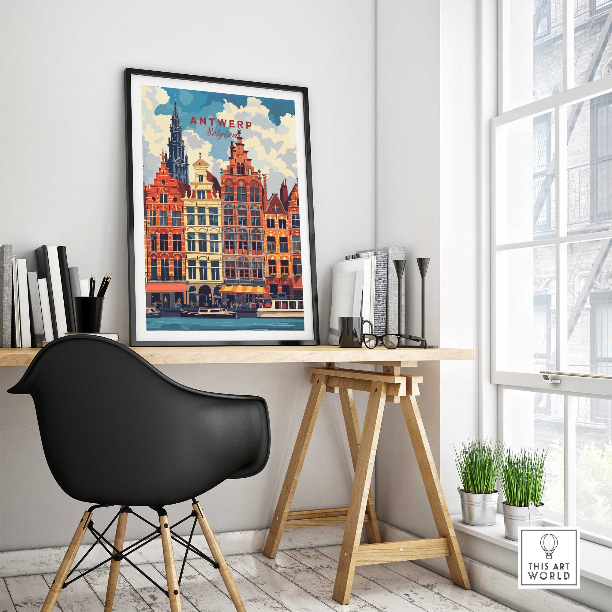 Antwerp Belgium Poster-This Art World