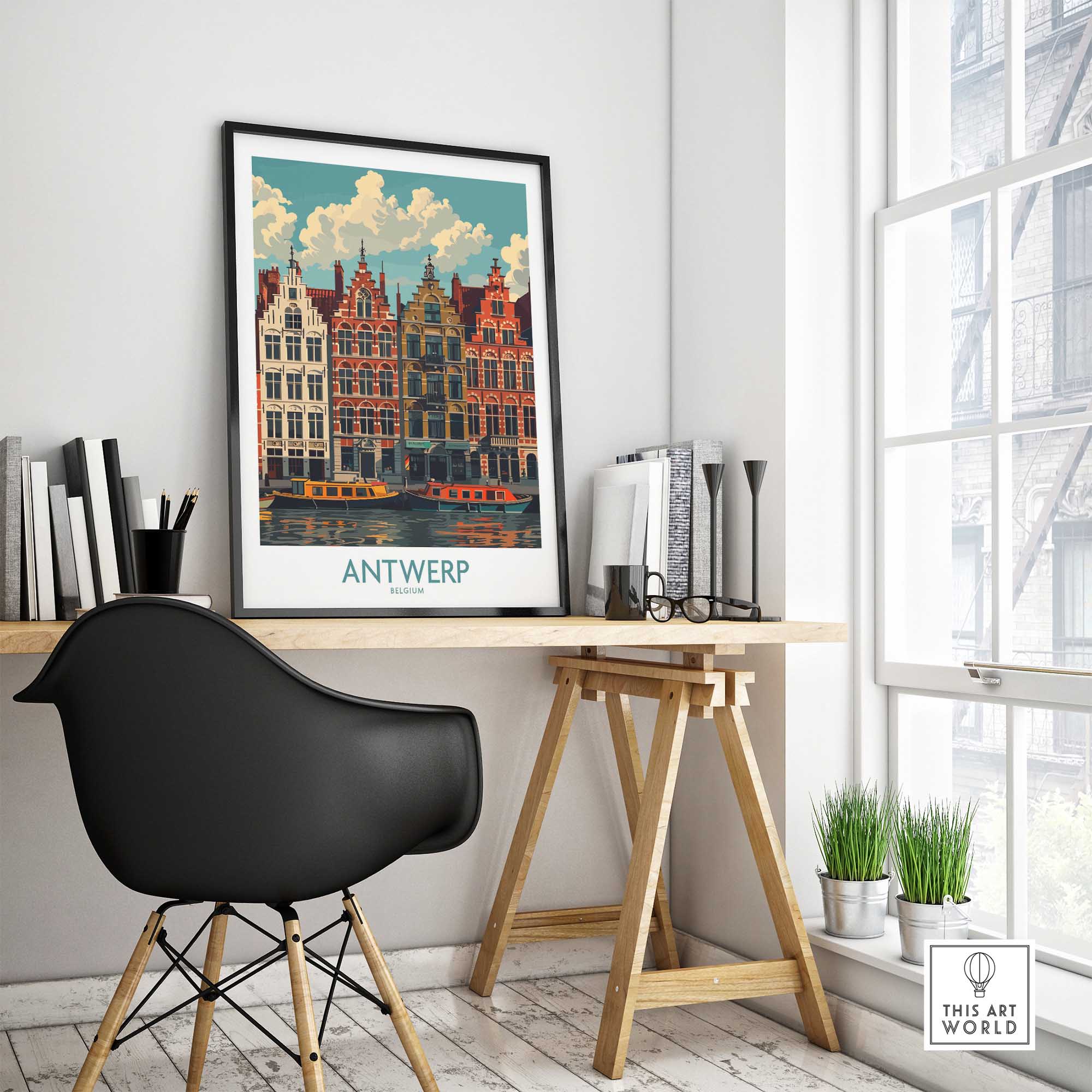 Antwerp Travel Poster-This Art World