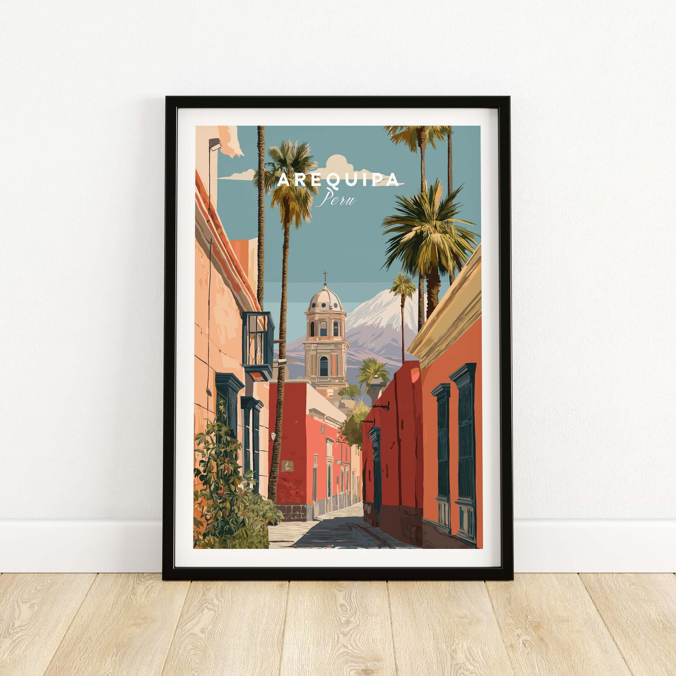 Arequipa Peru Print showcasing vibrant architecture and scenic views of Arequipa, Peru.