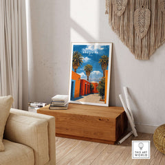Arequipa Peru Wall Art displayed in a cozy living room with vibrant colors and scenic landscapes.