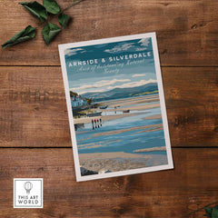 Arnside and Silverdale AONB Wall Art Poster showcasing stunning landscape and natural beauty.