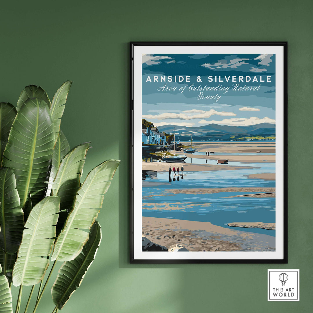 Arnside and Silverdale AONB wall art poster showcasing the stunning landscape and scenery in a stylish frame.