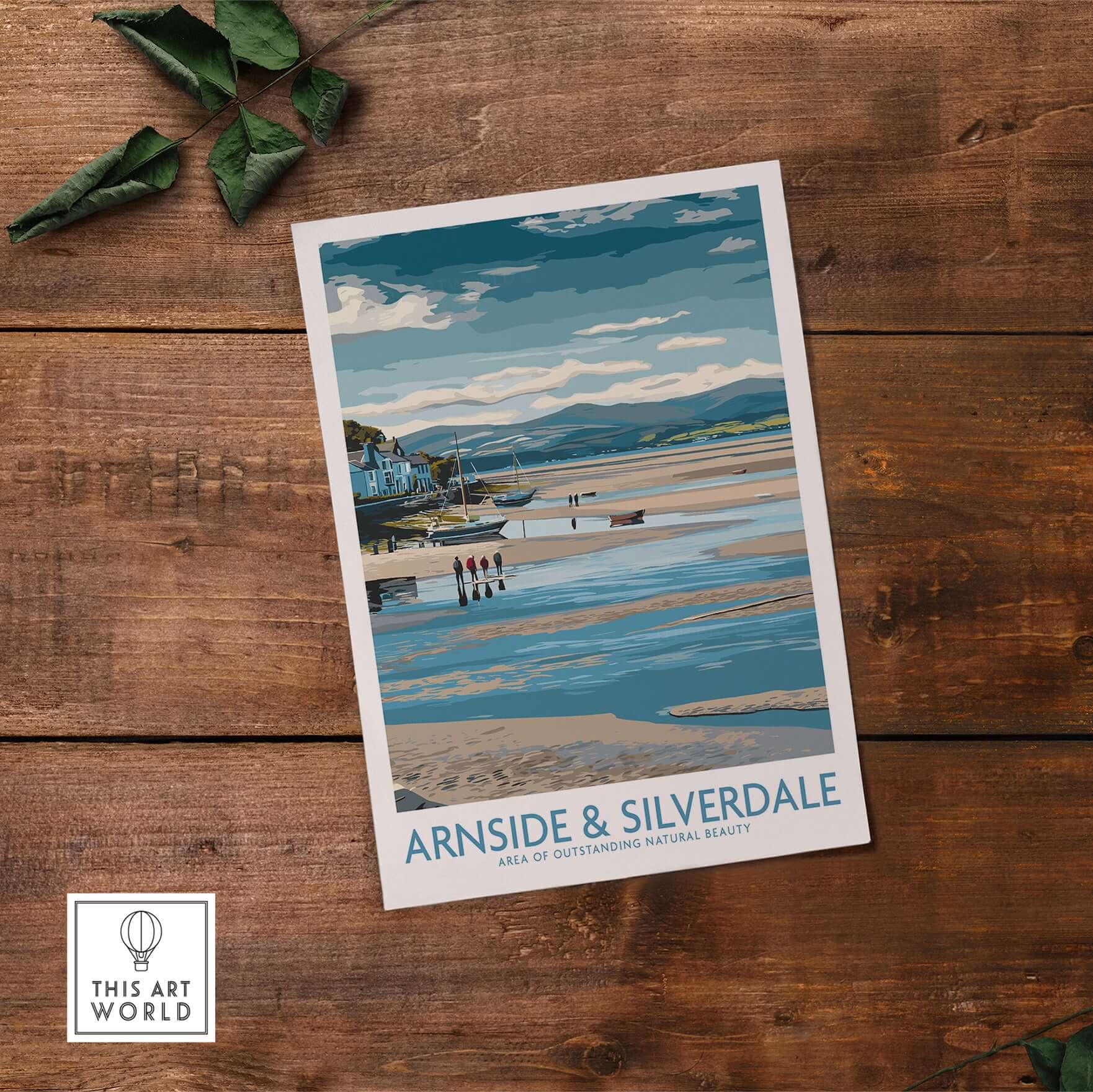 Arnside and Silverdale AONB Wall Art Print featuring serene landscapes and tranquil scenes of nature.