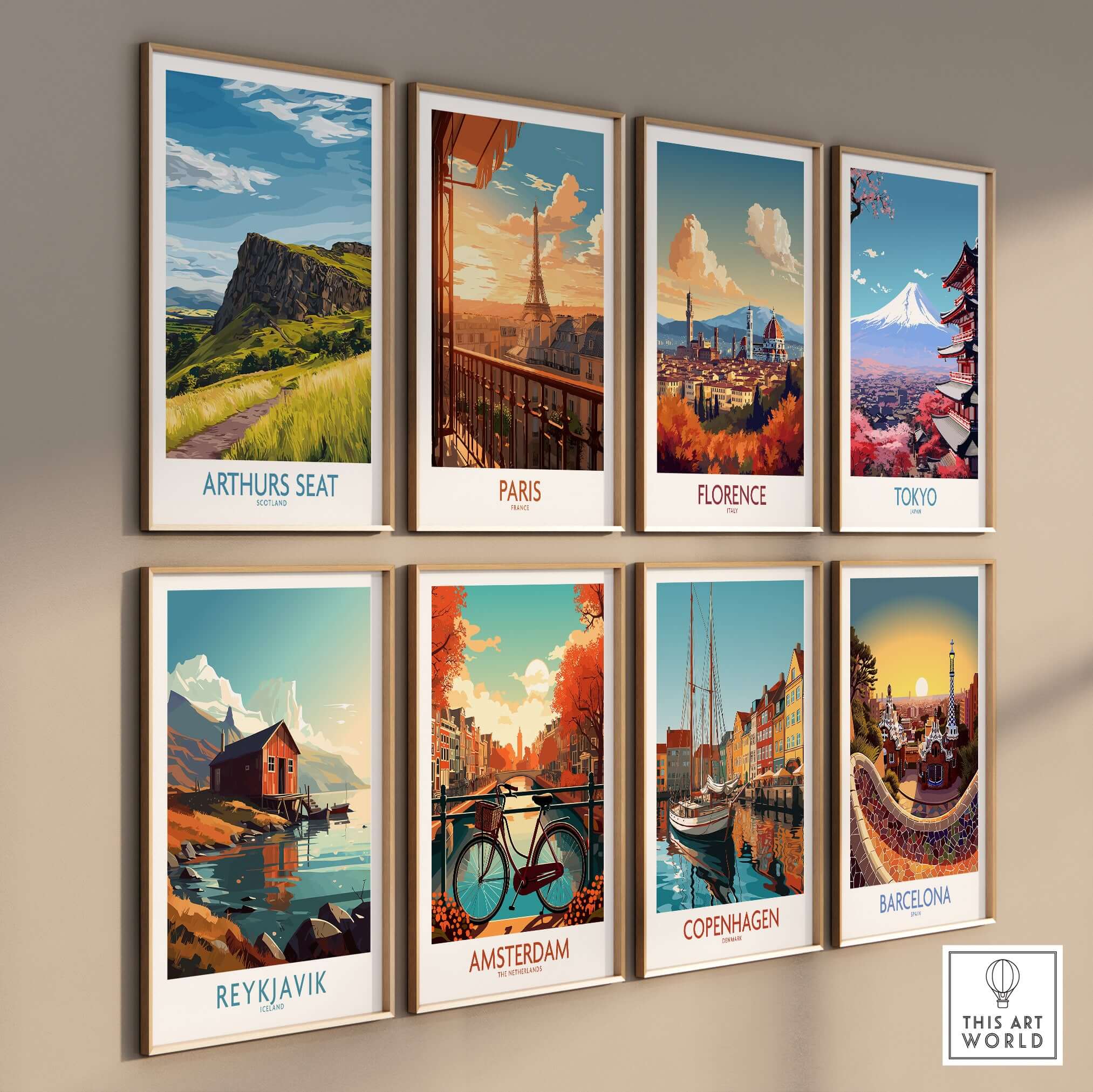 Arthurs Seat Scotland Wall Art Print featuring scenic landscapes and travel destinations.