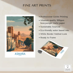 Asmara Eritrea Print – Scenic Wall Art Poster showcasing professional Giclée printing and sustainable materials.