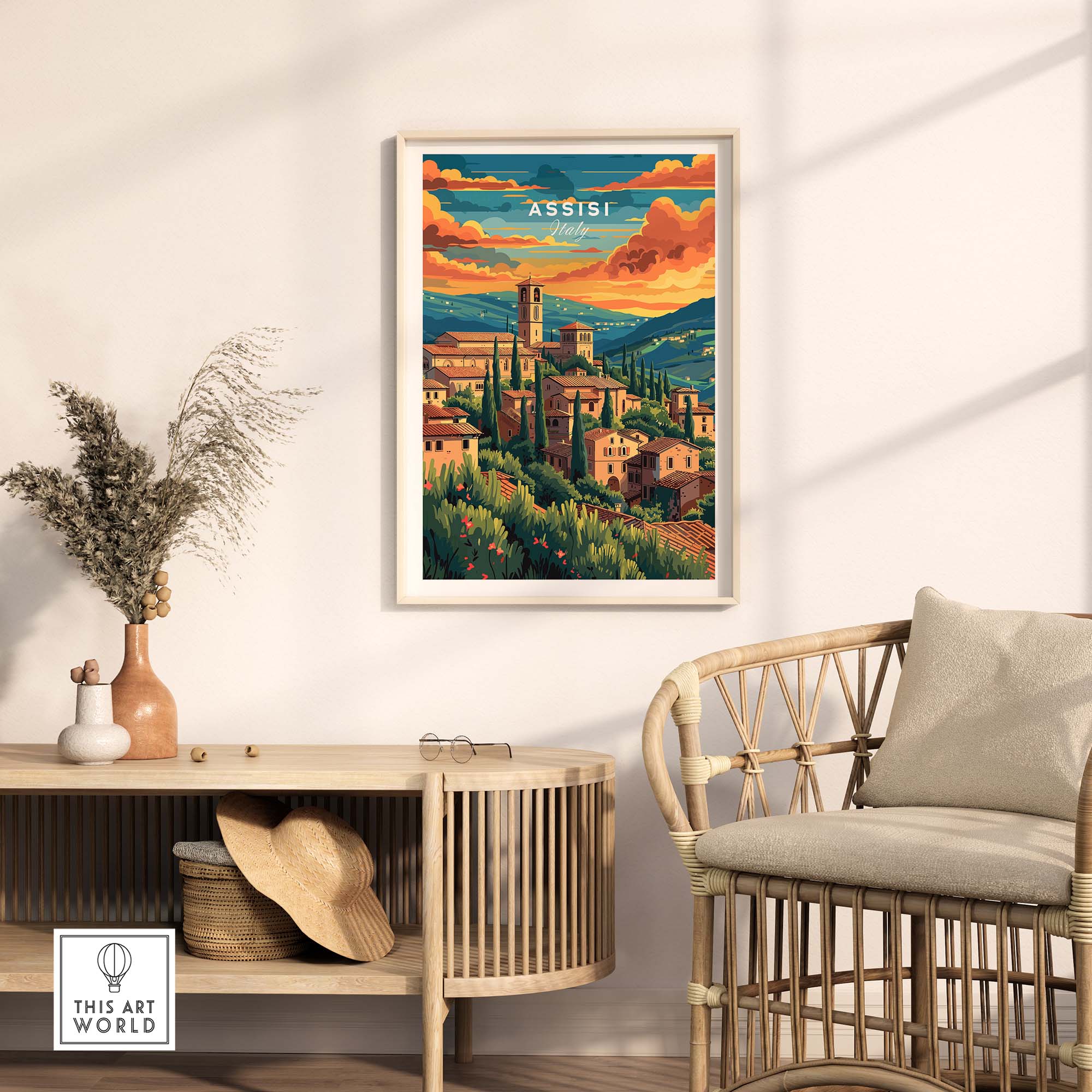 Assisi Travel Poster