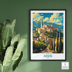 Assisi Travel Poster Italy