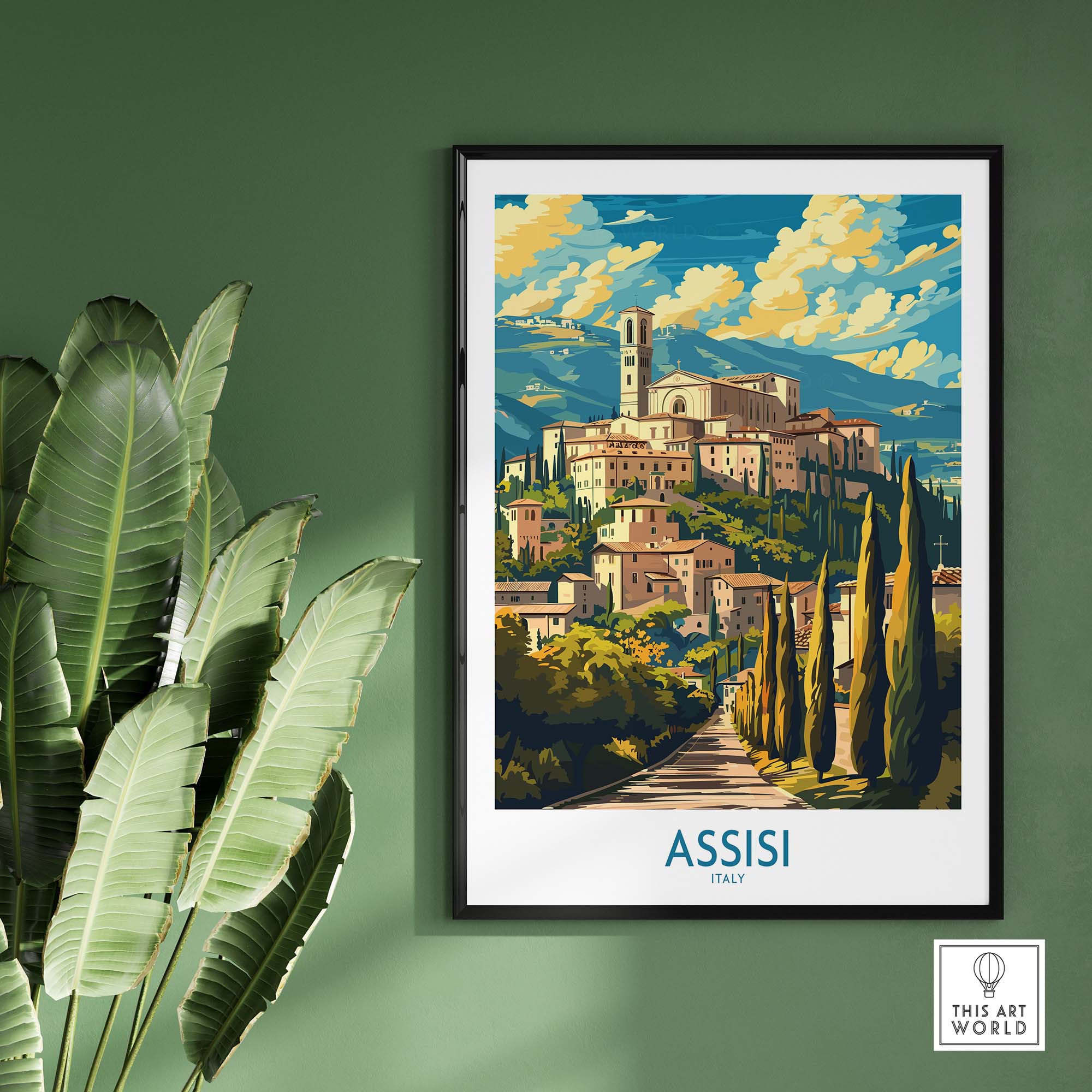 Assisi Travel Poster Italy