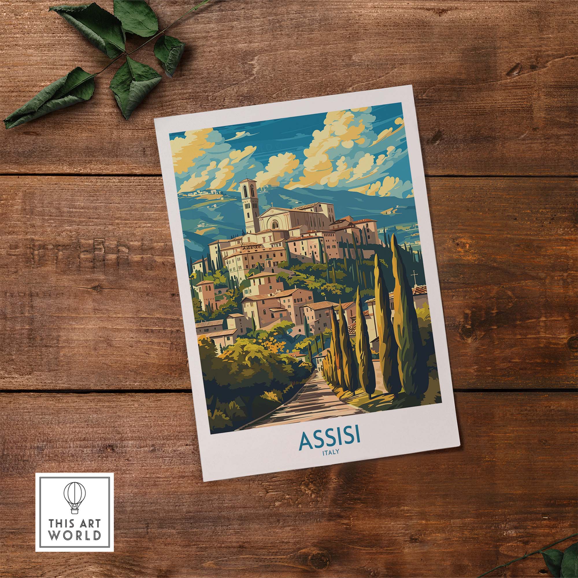 Assisi Travel Poster Italy
