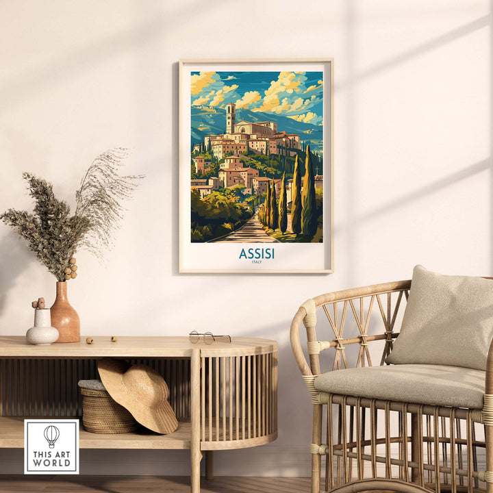 Assisi Travel Poster Italy