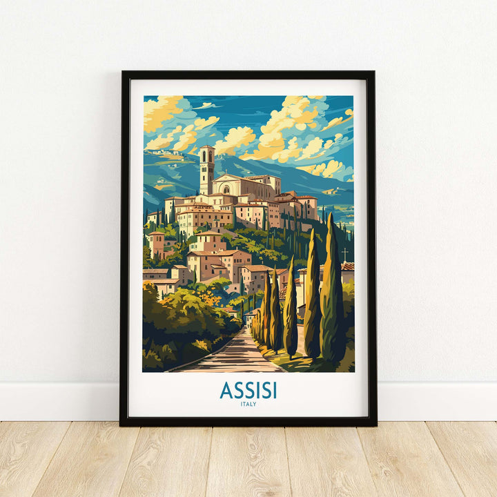 Assisi Travel Poster Italy