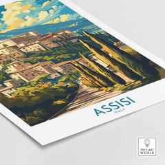 Assisi Travel Poster Italy