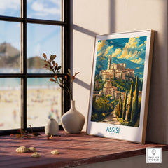 Assisi Travel Poster Italy