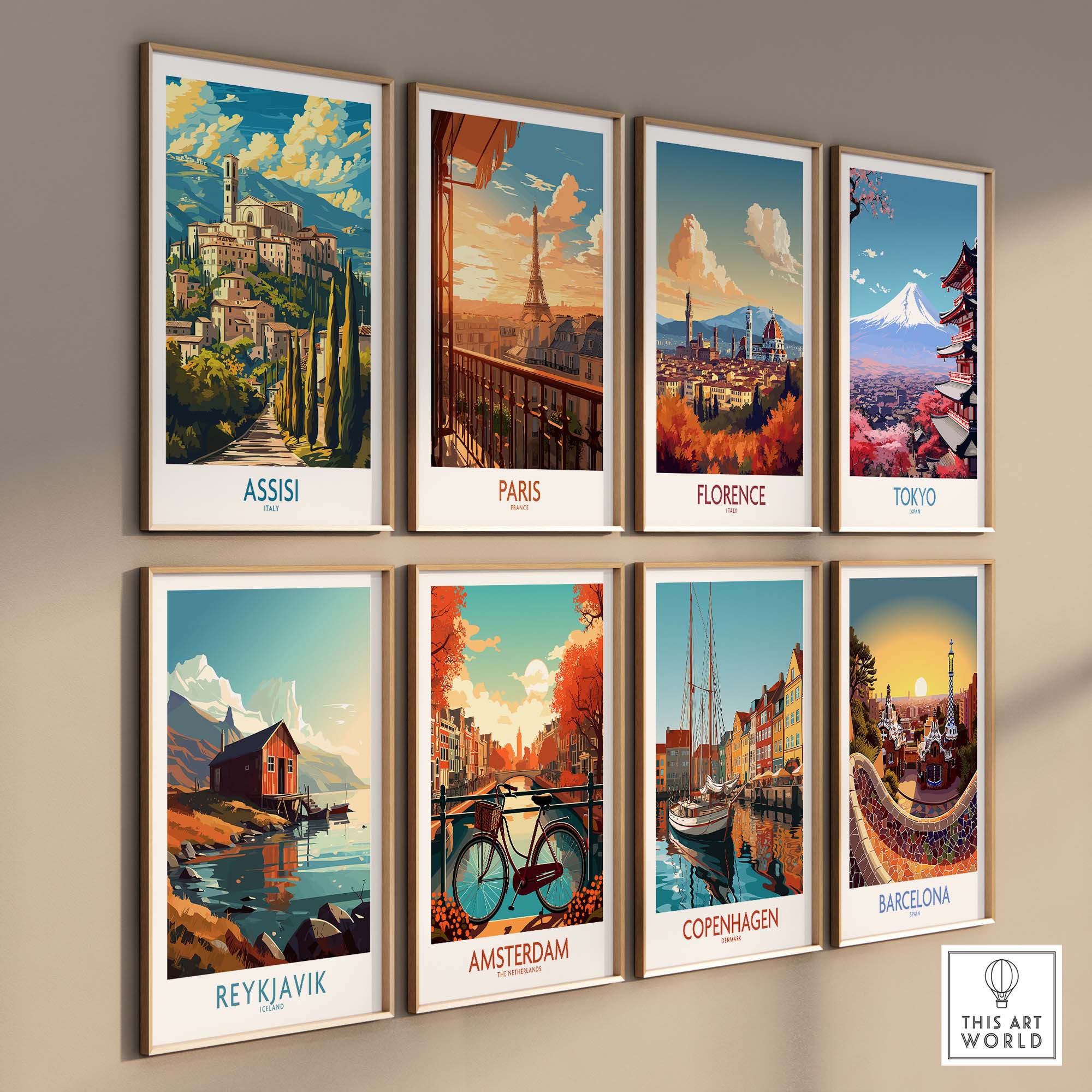 Assisi Travel Poster Italy