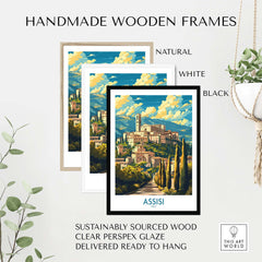 Assisi Travel Poster Italy