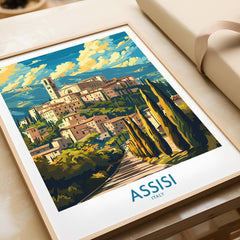 Assisi Travel Poster Italy