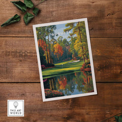 Augusta National Golf Poster - The Masters Golf Wall Art showcasing a vibrant scene of the iconic Augusta course.