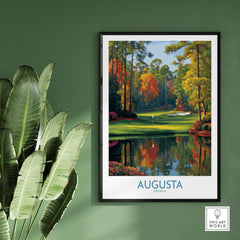 Augusta The Masters Golf Wall Art Print featuring a scenic view of Augusta, Georgia, perfect for golf enthusiasts.