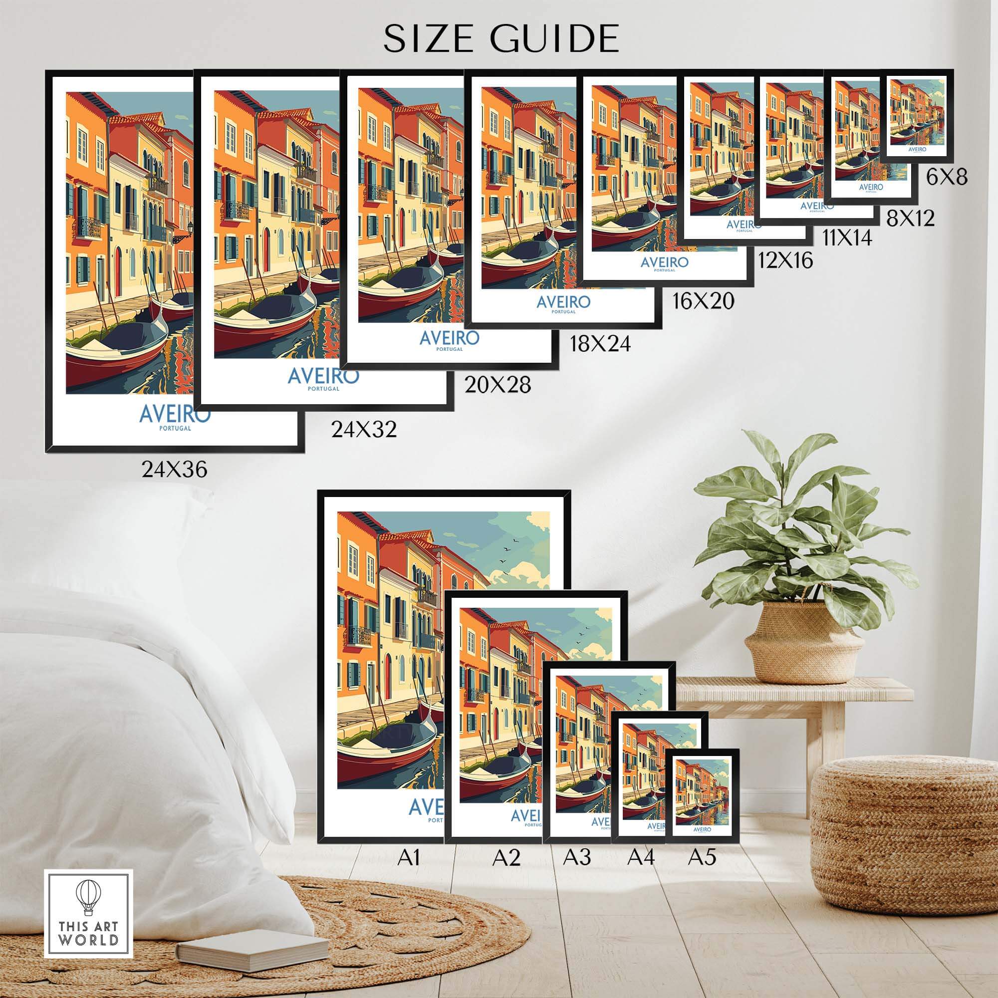 Aveiro Art Print part of our best collection or travel posters and prints - This Art World