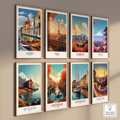 Aveiro Print Portugal part of our best collection or travel posters and prints - This Art World