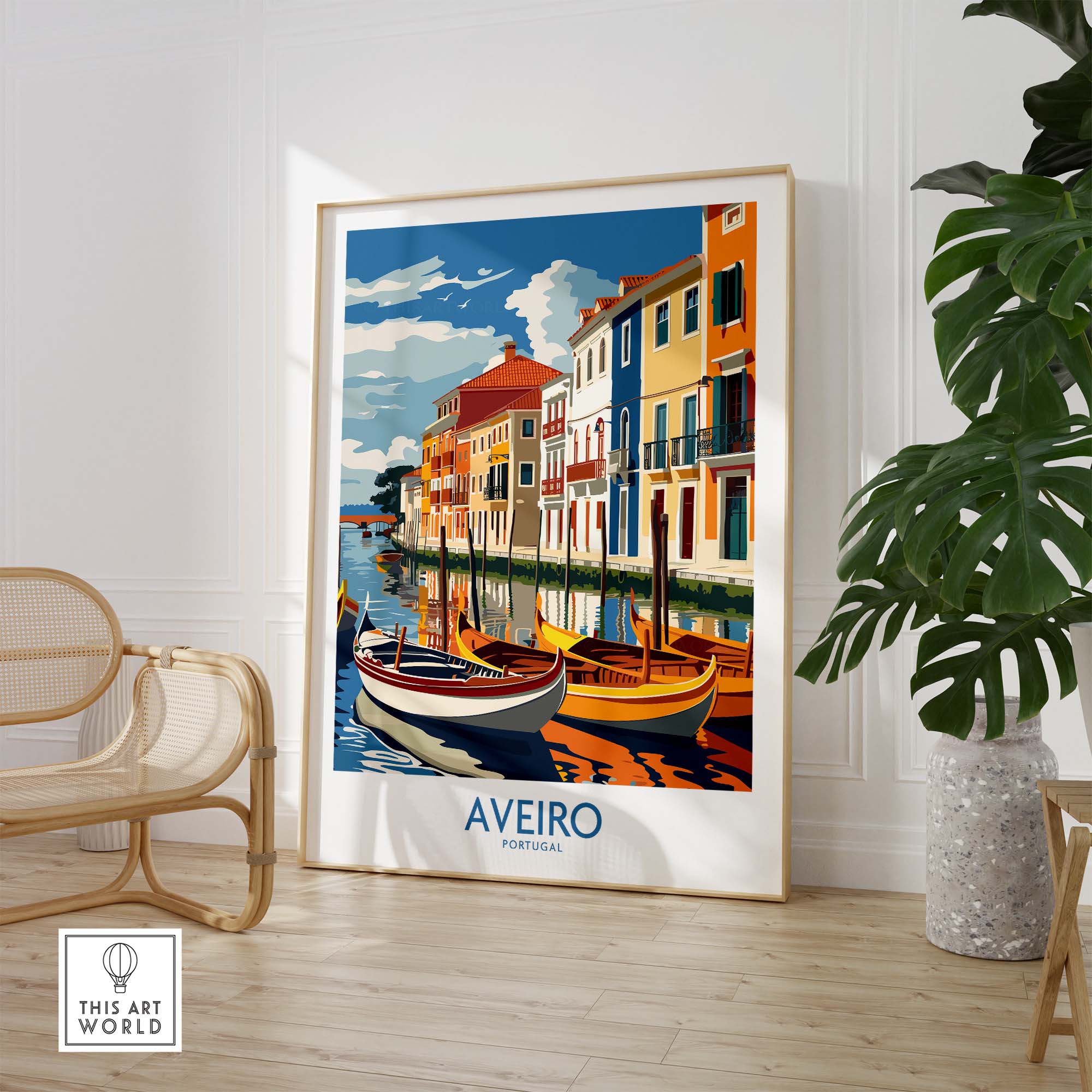 Aveiro Print Portugal part of our best collection or travel posters and prints - This Art World