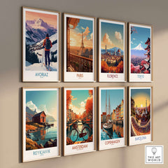 Avoriaz France Ski Art Print | Alps Village Poster featuring stunning wall art of alpine destinations.