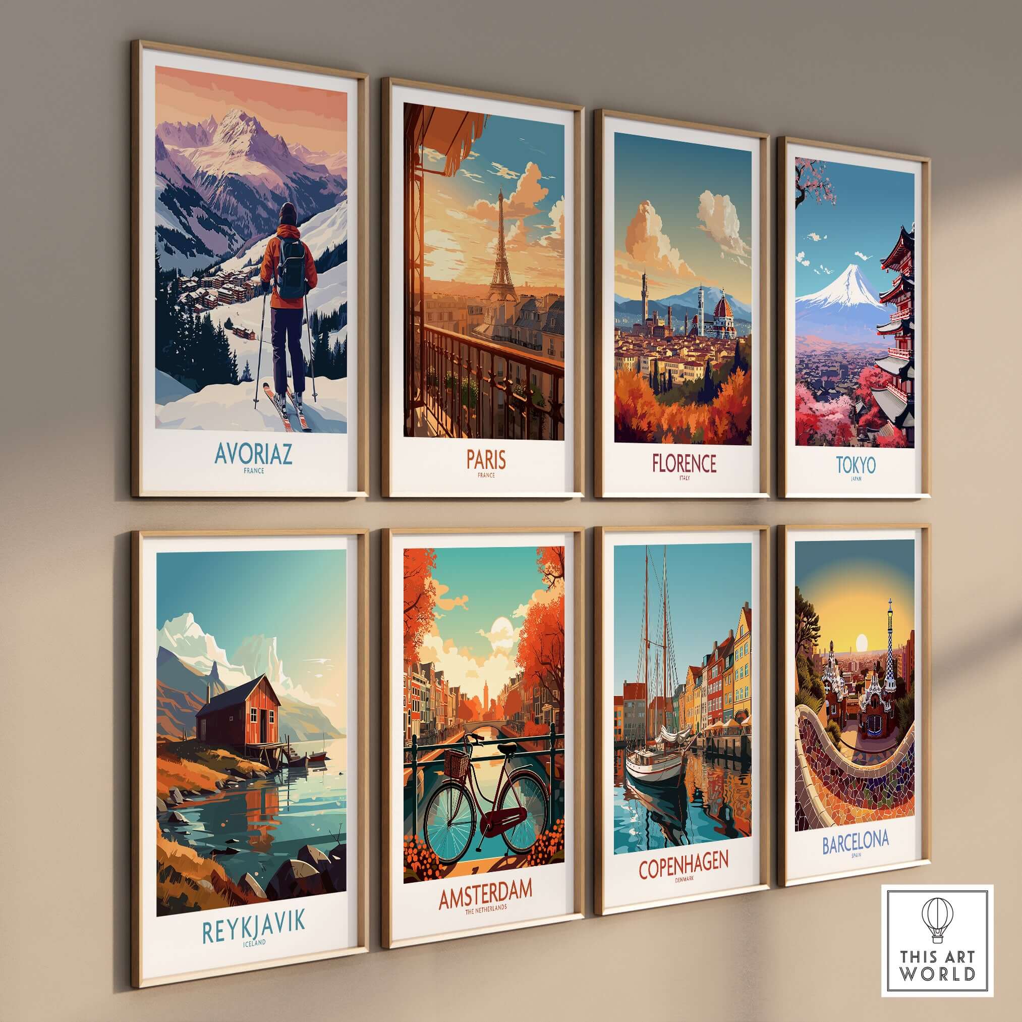 Avoriaz France Ski Art Print | Alps Village Poster featuring stunning wall art of alpine destinations.