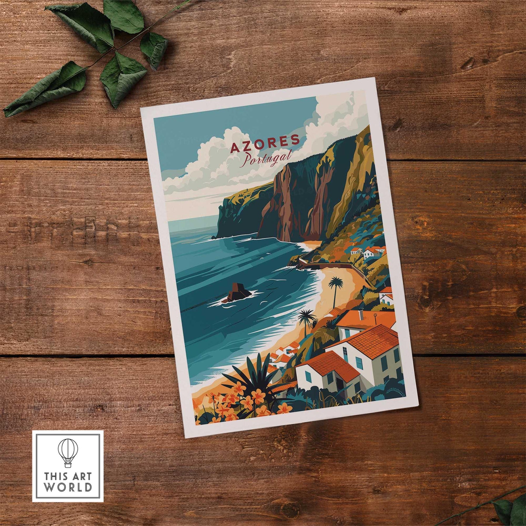 Azores Icon Azores Art Print - Vibrant Portugal Travel Poster – This Art World