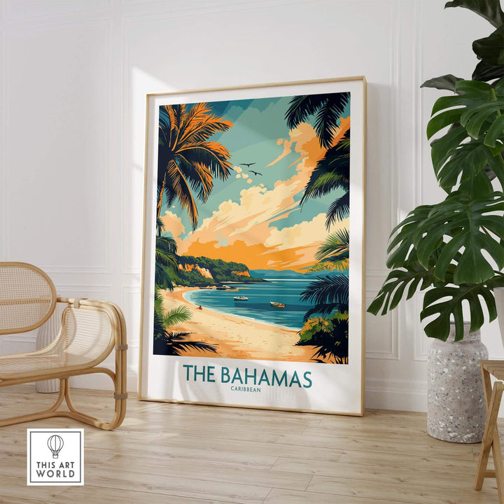 Bahamas Caribbean Travel Poster