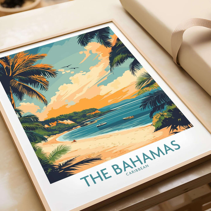 Bahamas Caribbean Travel Poster