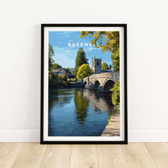 Bakewell Print - All Saints Church Art - English Countryside Poster - Peak District