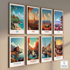 Bali Beach Print - Modern art poster collection showcasing scenic travel destinations including Bali.