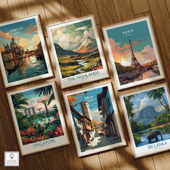 Peja Canvas Print | Balkan City Wall Art alongside other city-themed art prints including Venice, Paris, and Singapore.