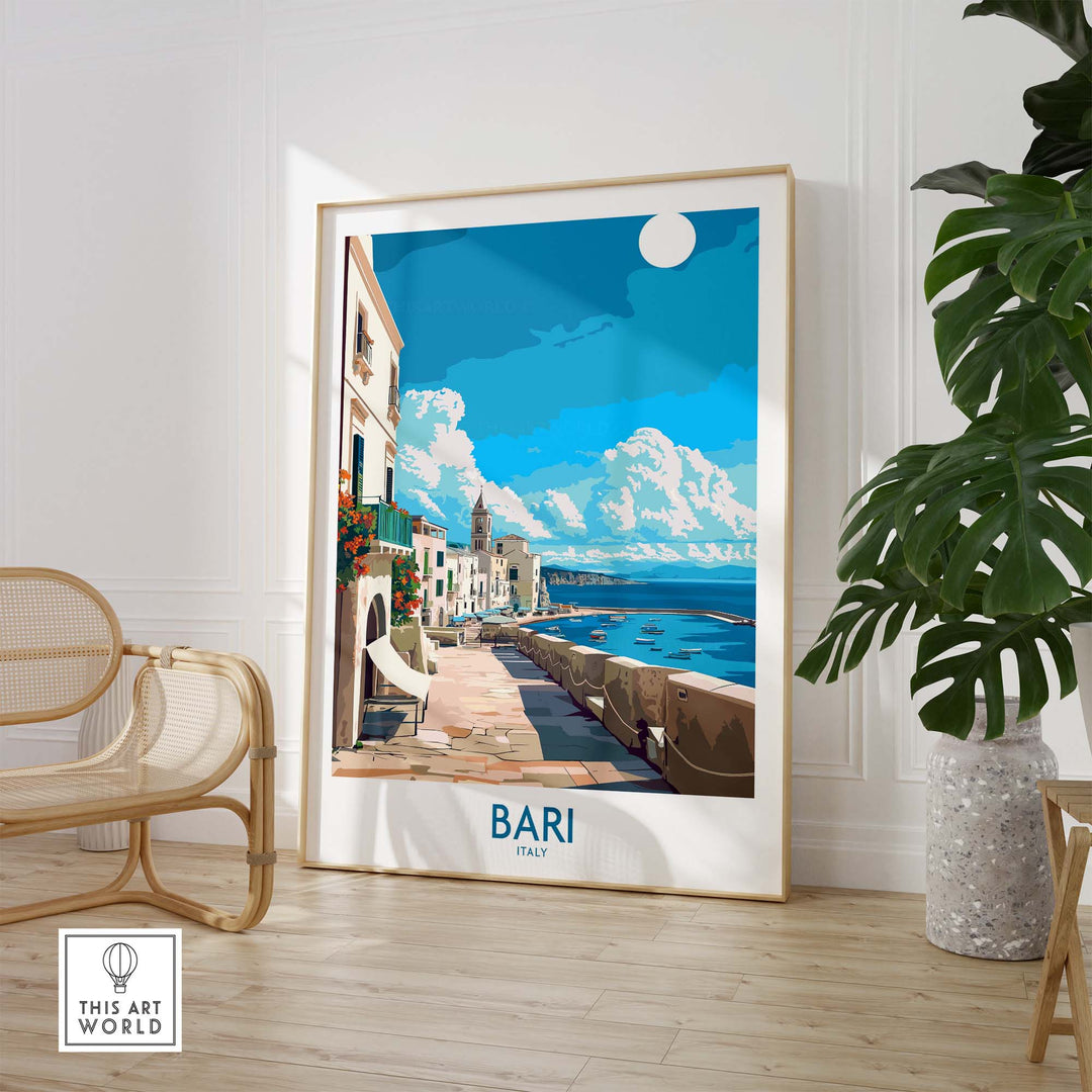 Bari Italy Travel Print - Perfect for Your Travel Memories