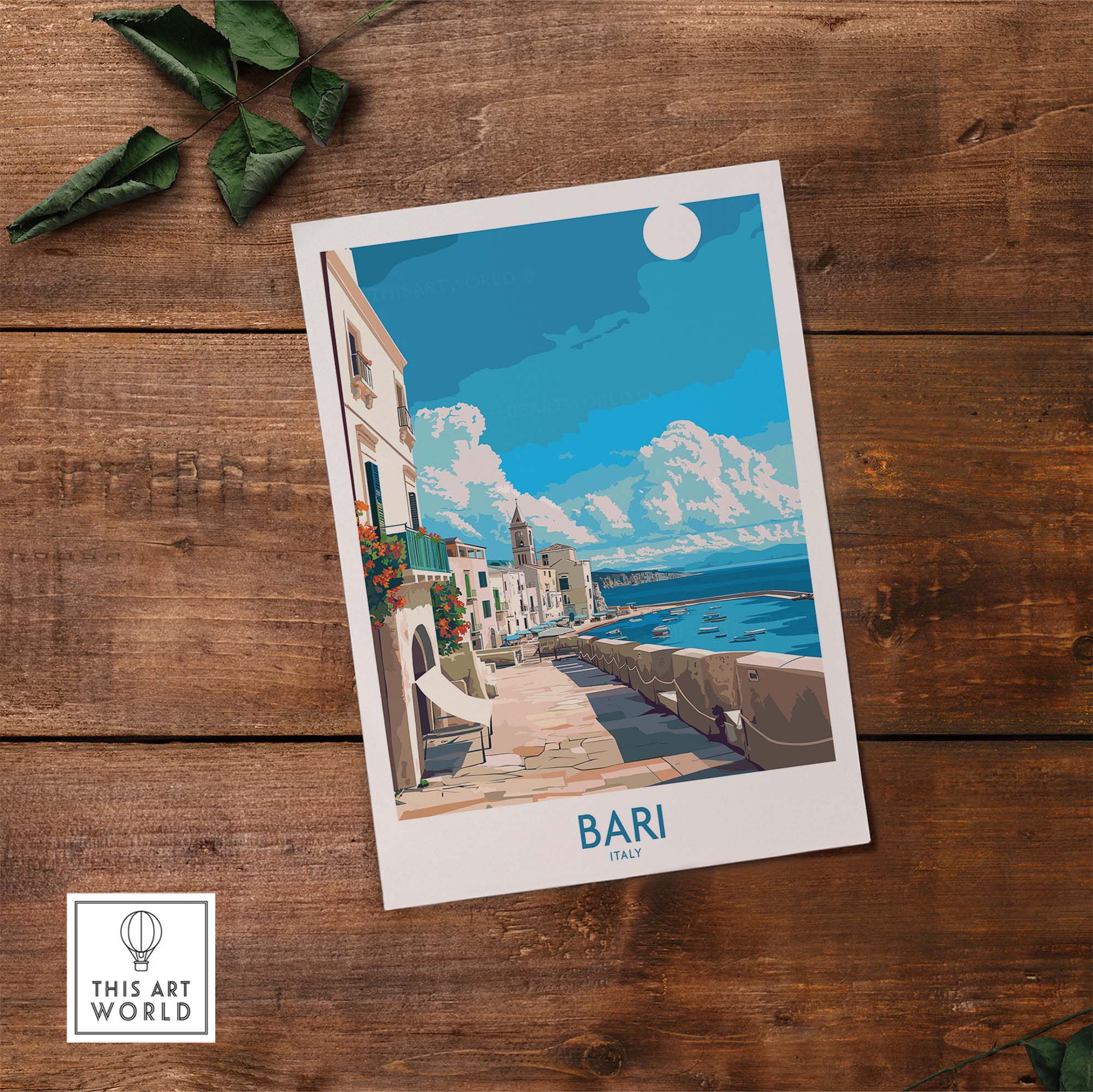 Bari Italy Travel Print - Perfect for Your Travel Memories