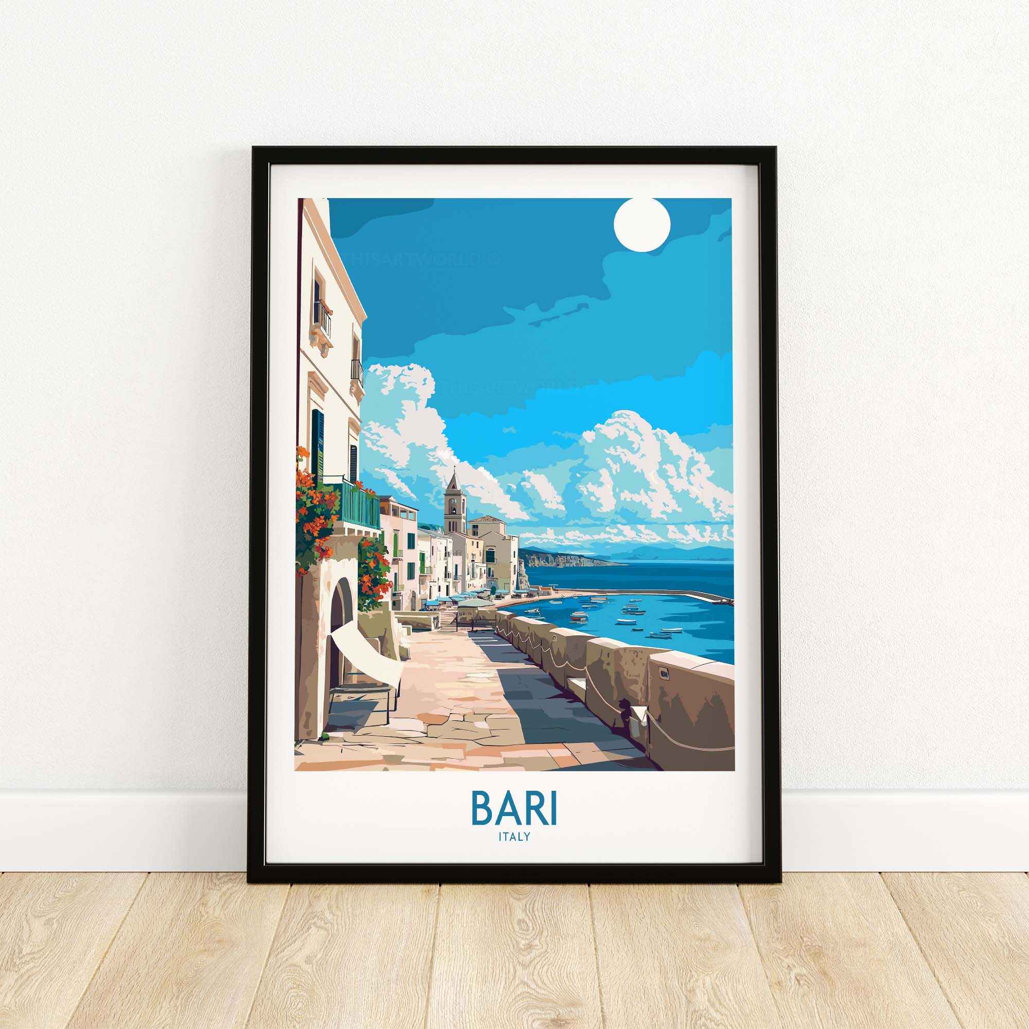 Bari Italy Travel Print - Perfect for Your Travel Memories