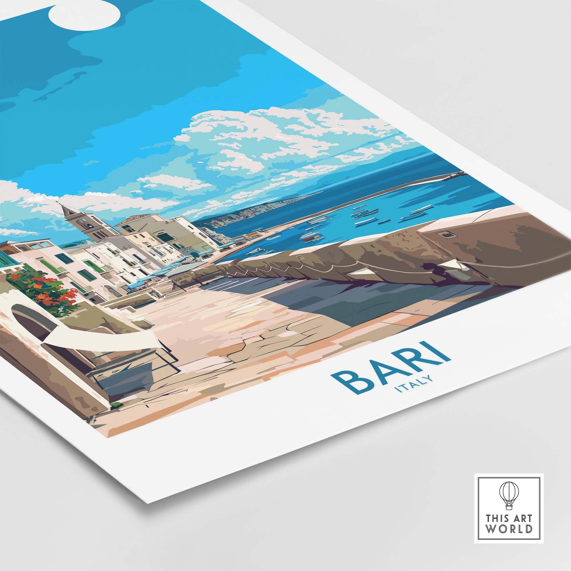 Bari Italy Travel Print - Perfect for Your Travel Memories