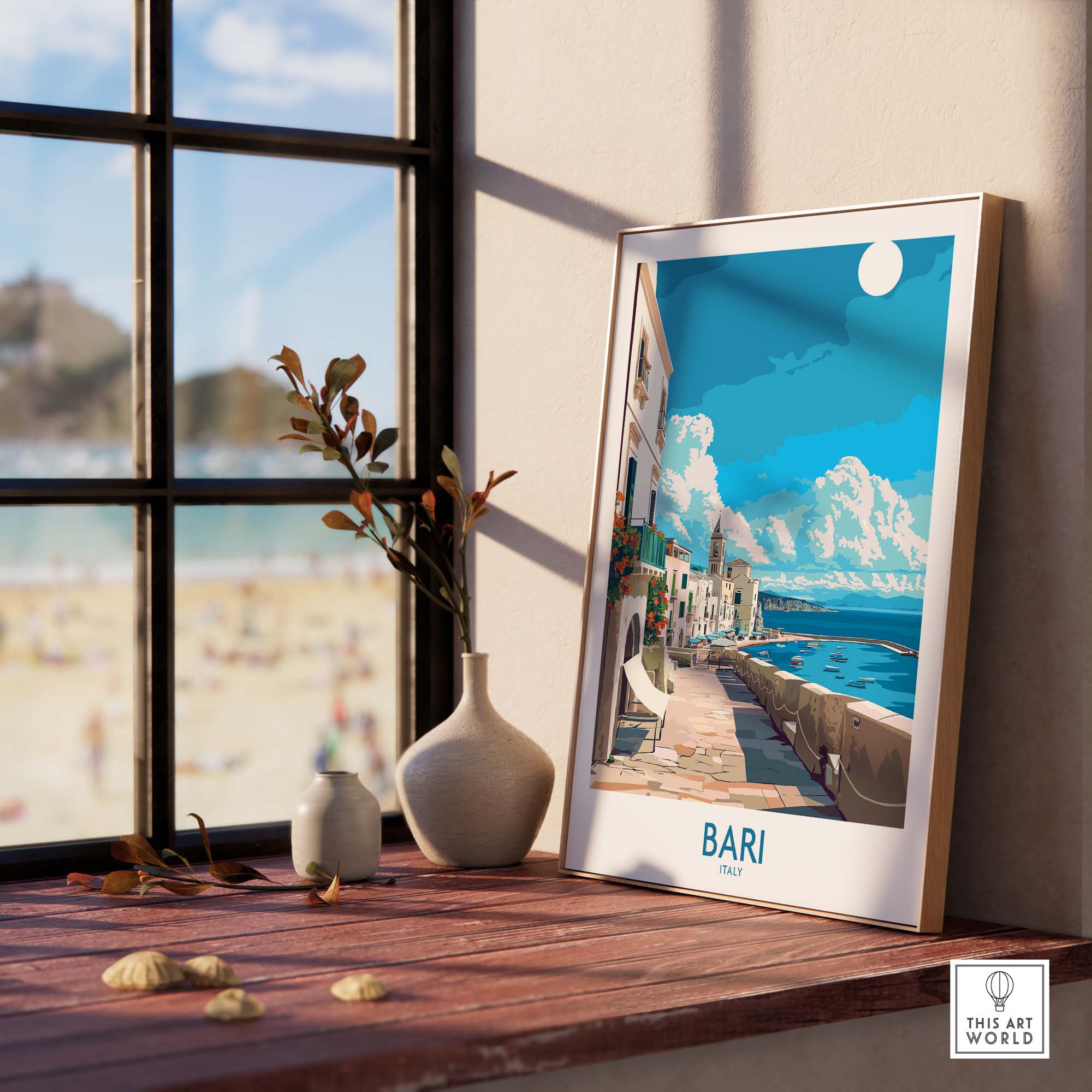 Bari Italy Travel Print - Perfect for Your Travel Memories
