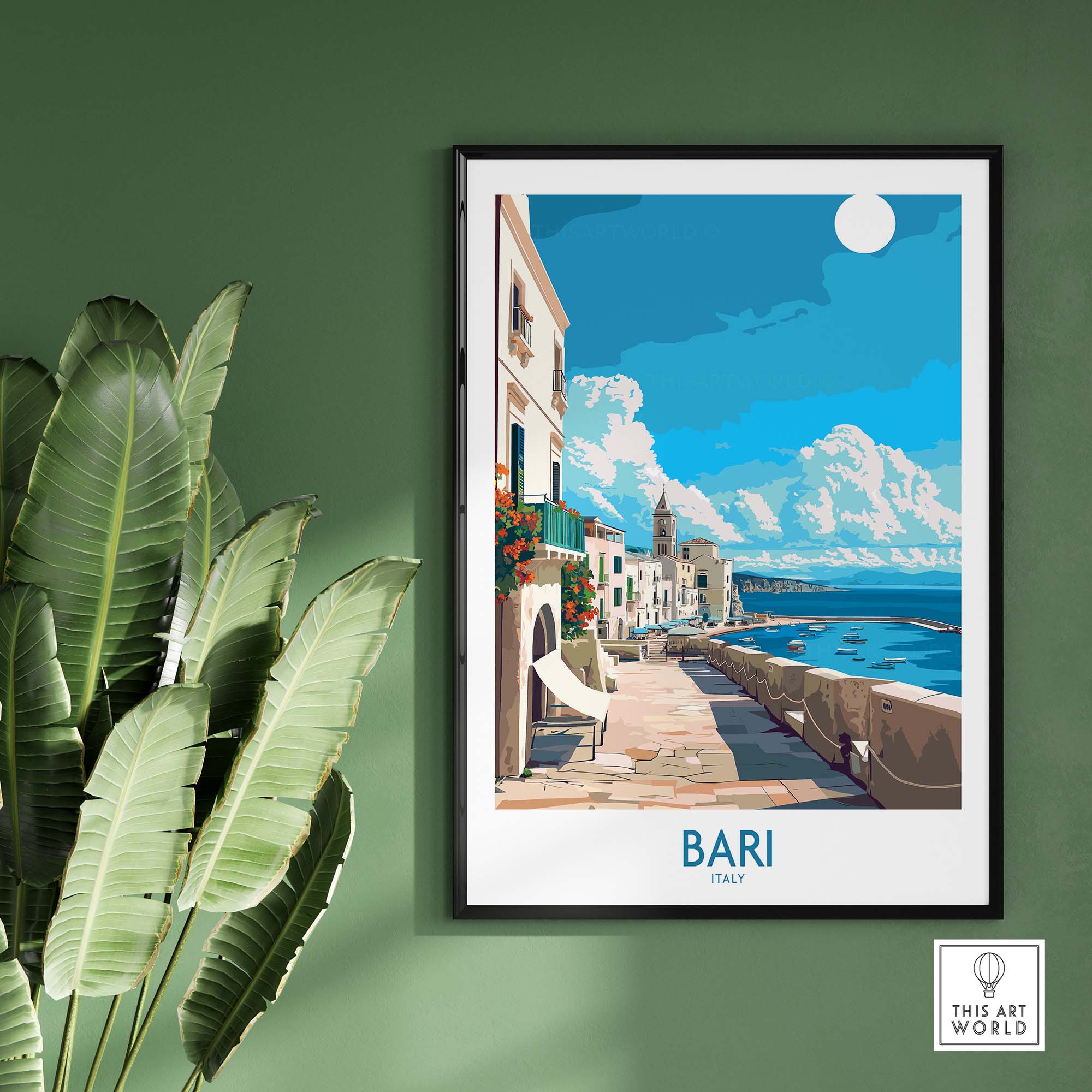 Bari Italy Travel Print - Perfect for Your Travel Memories
