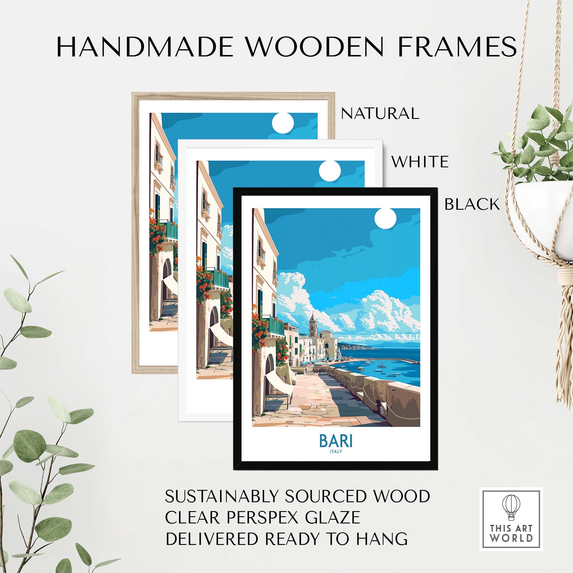 Bari Italy Travel Print - Perfect for Your Travel Memories