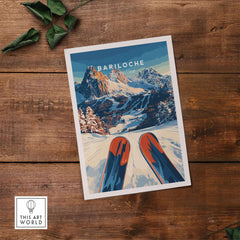 Bariloche Print Argentina showcasing stunning skiing landscapes and majestic mountains.