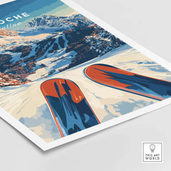 Bariloche Print Argentina showcasing vivid skiing landscape in beautiful Bariloche, Argentina.