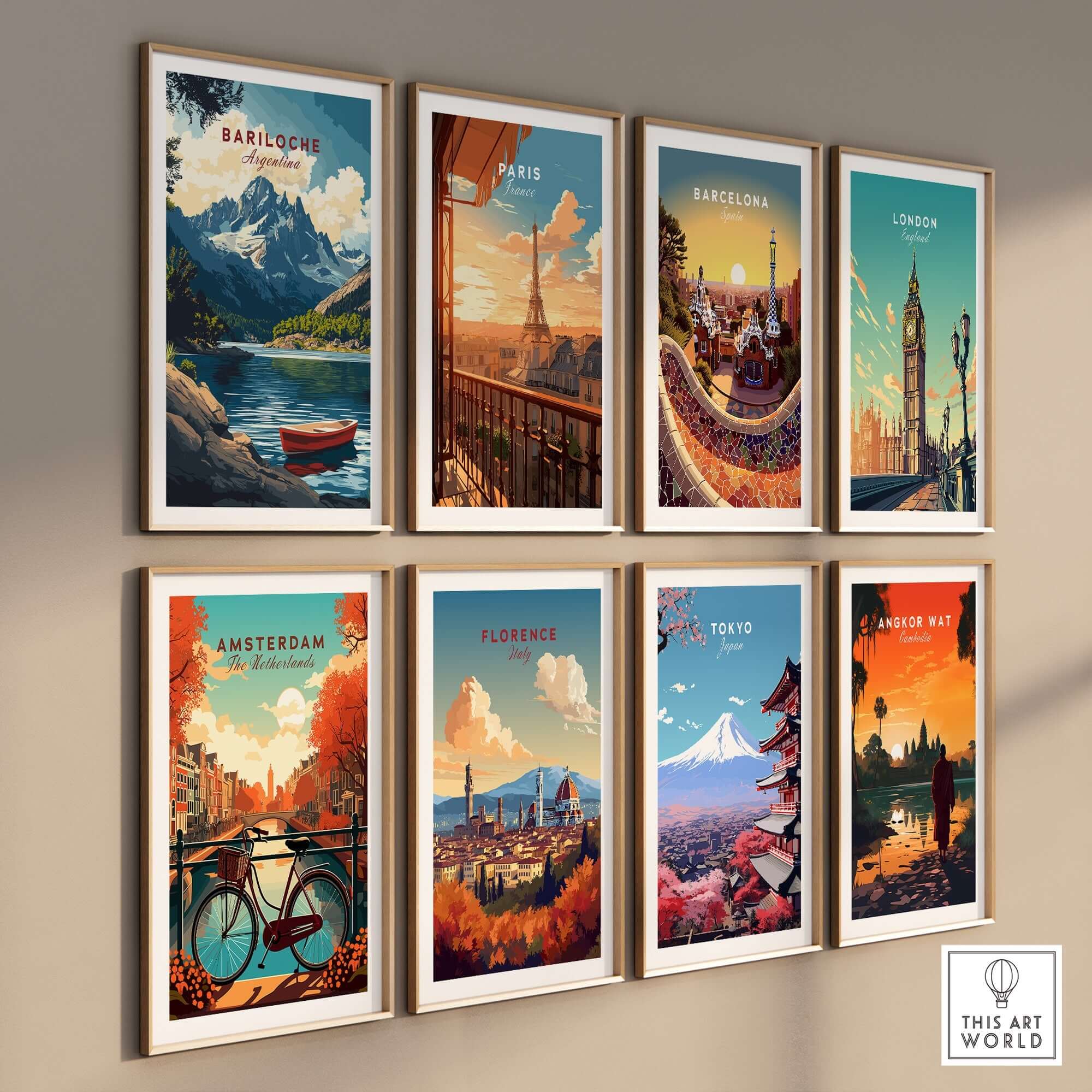 Bariloche Wall Art featuring vibrant landscapes and travel inspirations from around the world.