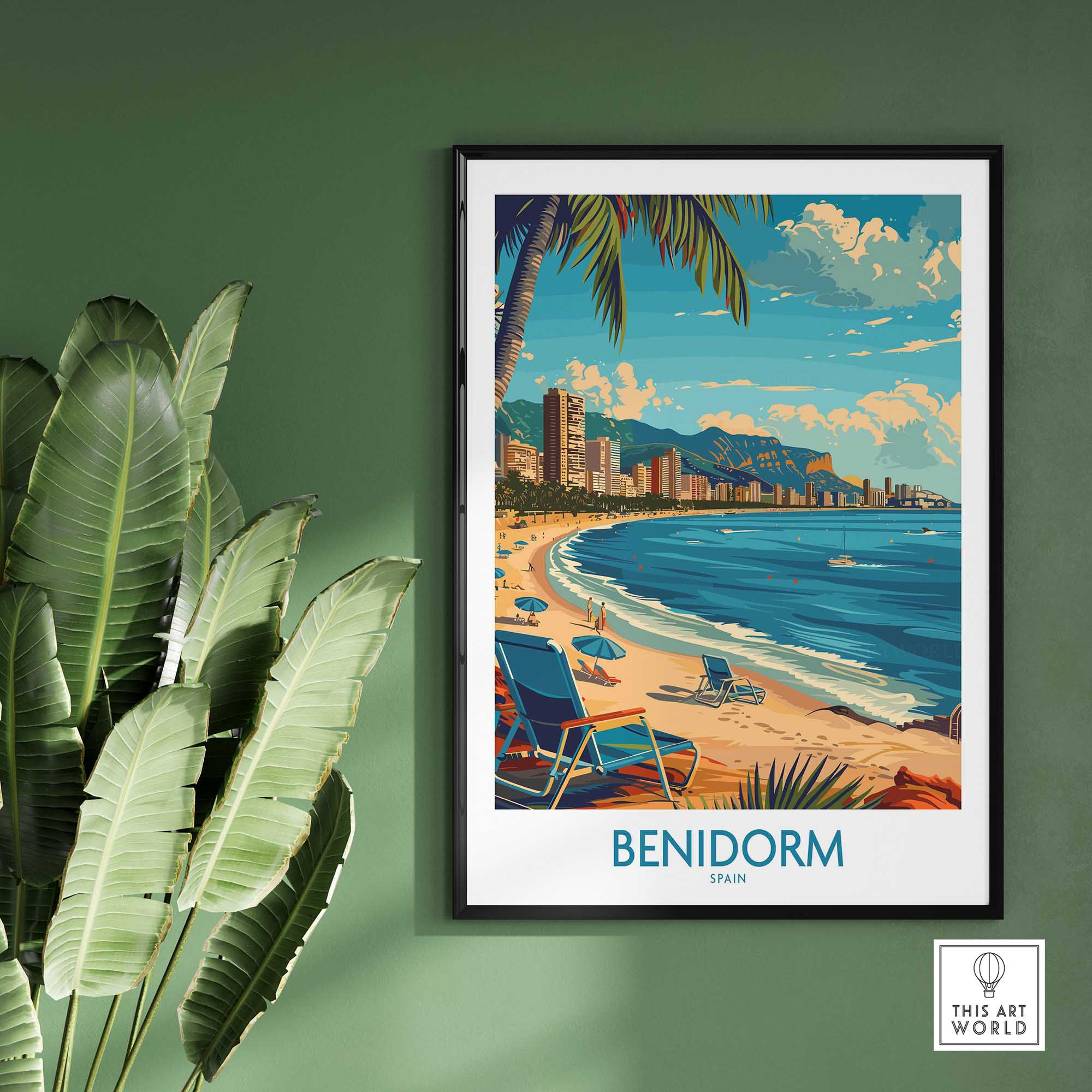 Benidorm Travel Poster-This Art World