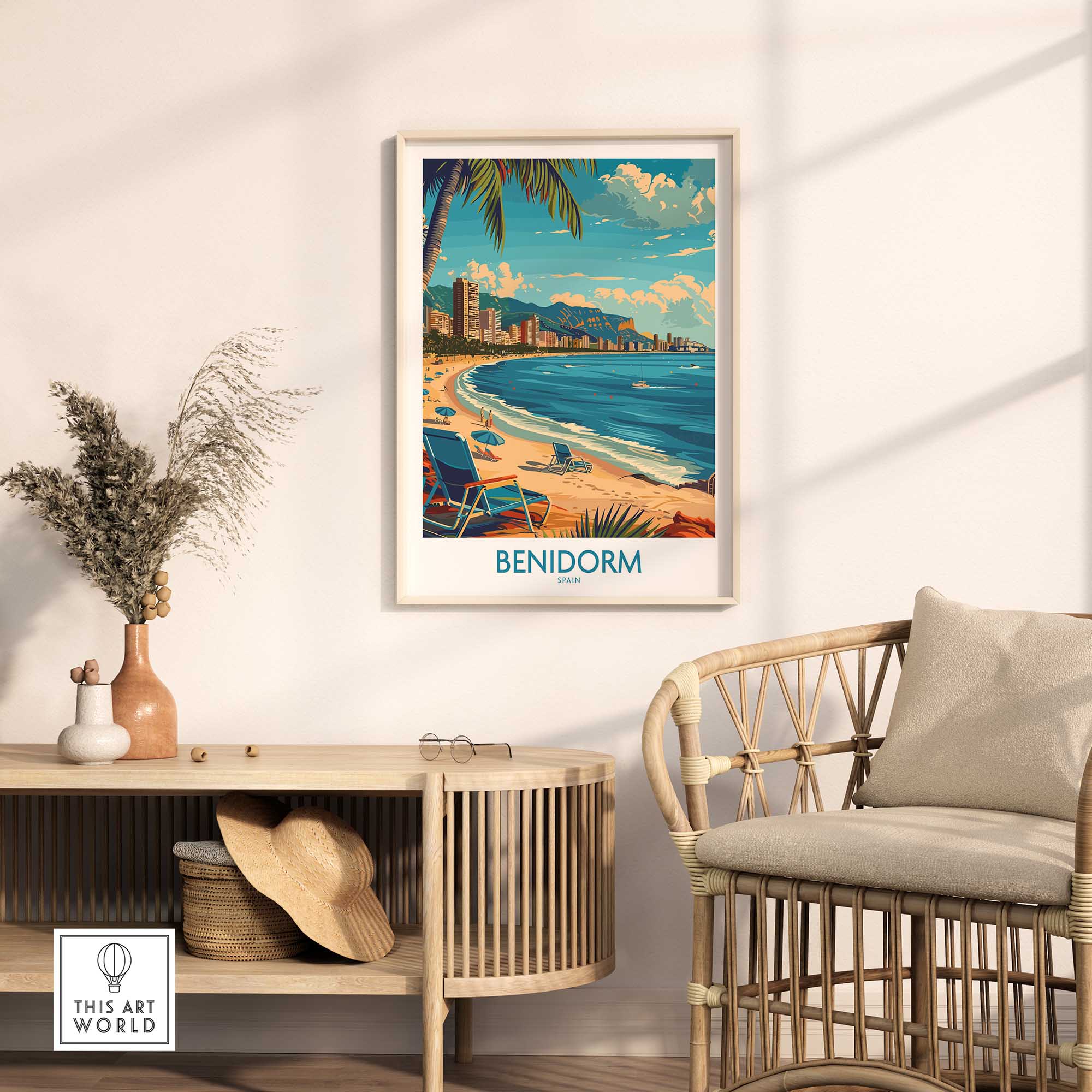 Benidorm Travel Poster-This Art World