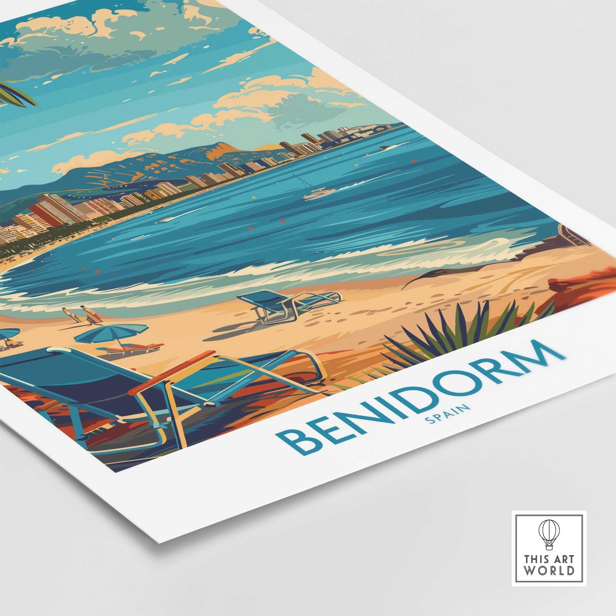 Benidorm Travel Poster-This Art World