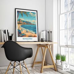 Benidorm Travel Poster-This Art World